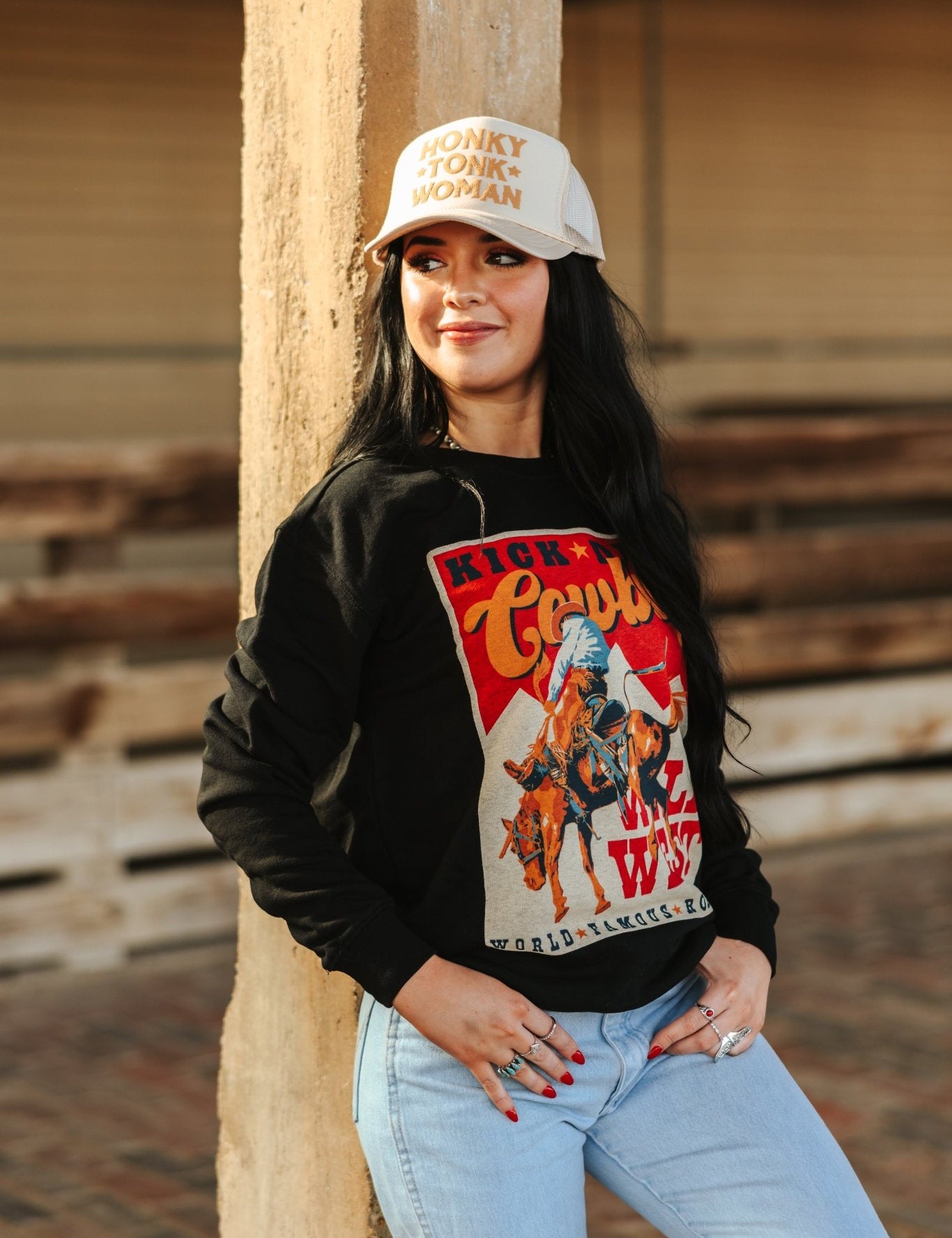 Kick Dust Cowboy Graphic SweatshirtS