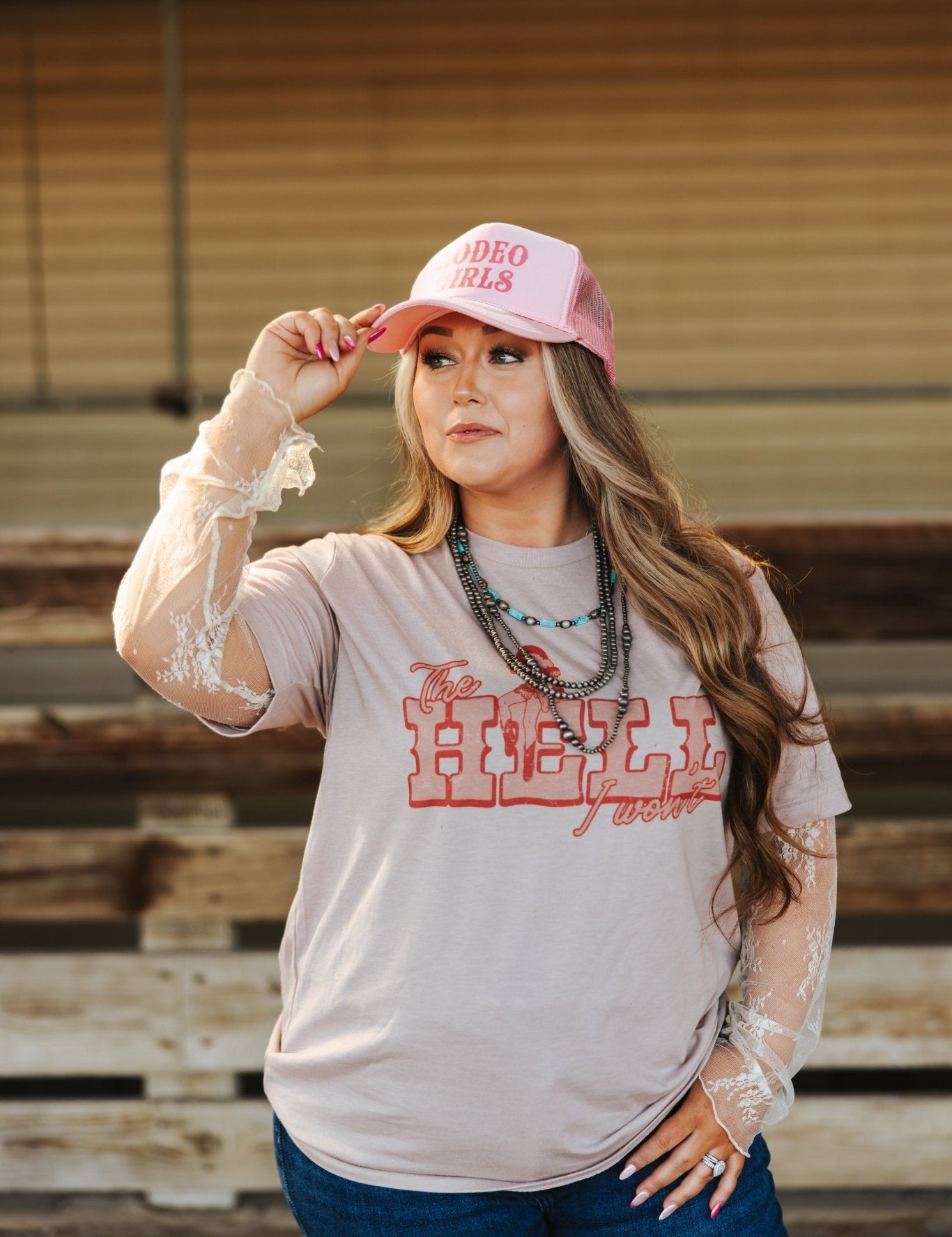 Lace Mesh Long Sleeve Top - WhiteS