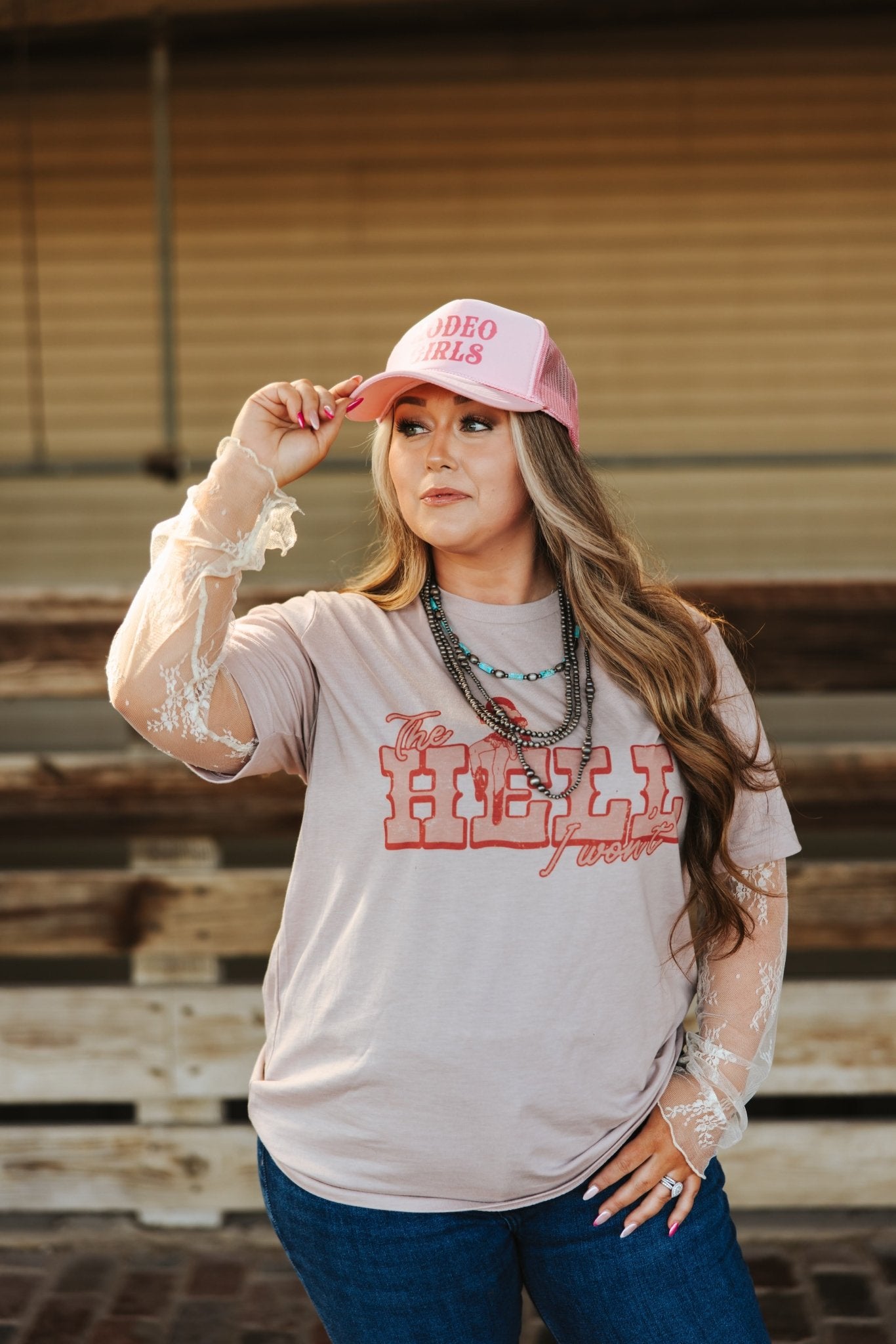 Lace Mesh Long Sleeve Top - WhiteS