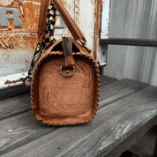 Lady Luck Tooled Leather Handbag