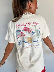 Land of the Free Watercolor Graphic TeeS