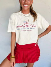 Land of the Free Watercolor Graphic TeeS
