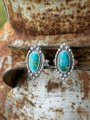 Large Sonoran Turquoise Teardrop Ring6