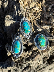 Large Sonoran Turquoise Teardrop Ring6