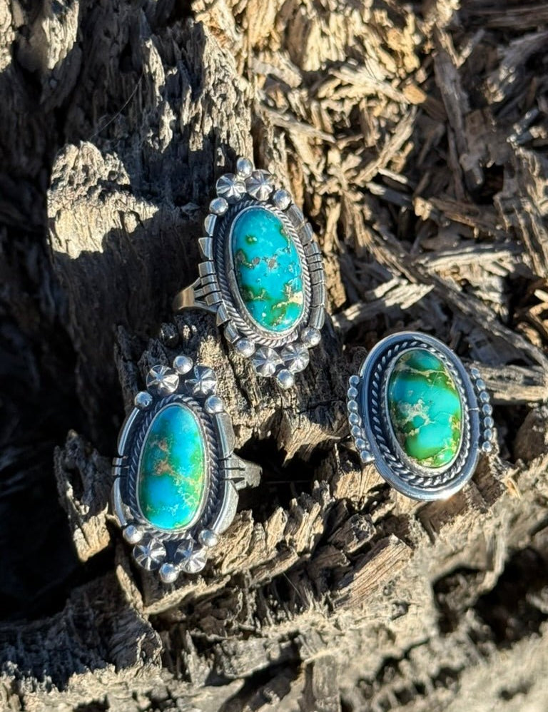 Large Sonoran Turquoise Teardrop Ring6