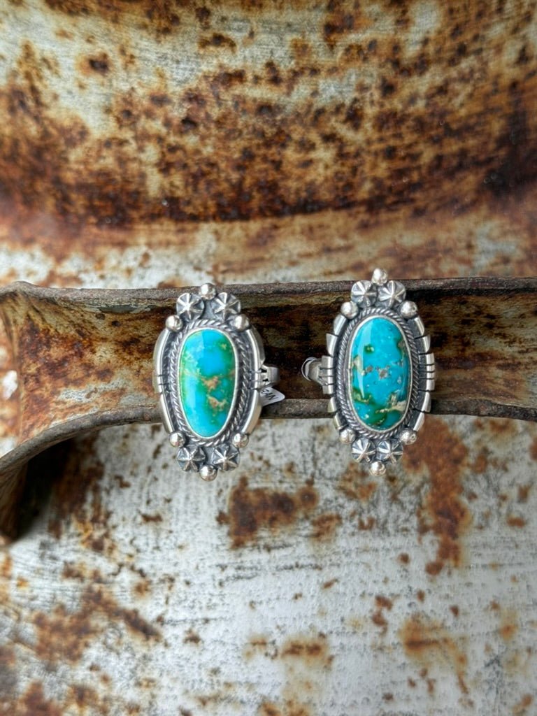 Large Sonoran Turquoise Teardrop Ring6