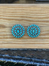 Large Turquoise Cluster Post EarringTurquoiseOS