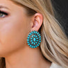 Large Turquoise Cluster Post EarringTurquoiseOS