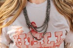 Layered Silver Pearls Necklace