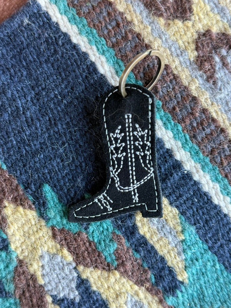 Leather Boot Key ChainBlack