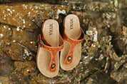 Leather Embossed Thong Sandals6