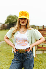 Leave Me Alone Retro Flower Graphic Tank TopS