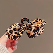 Leopard Bow Hair Claw Clip