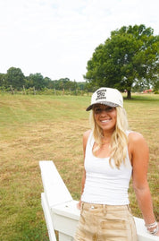 Leopard Drinks Well With Others Embroidered Trucker Hat