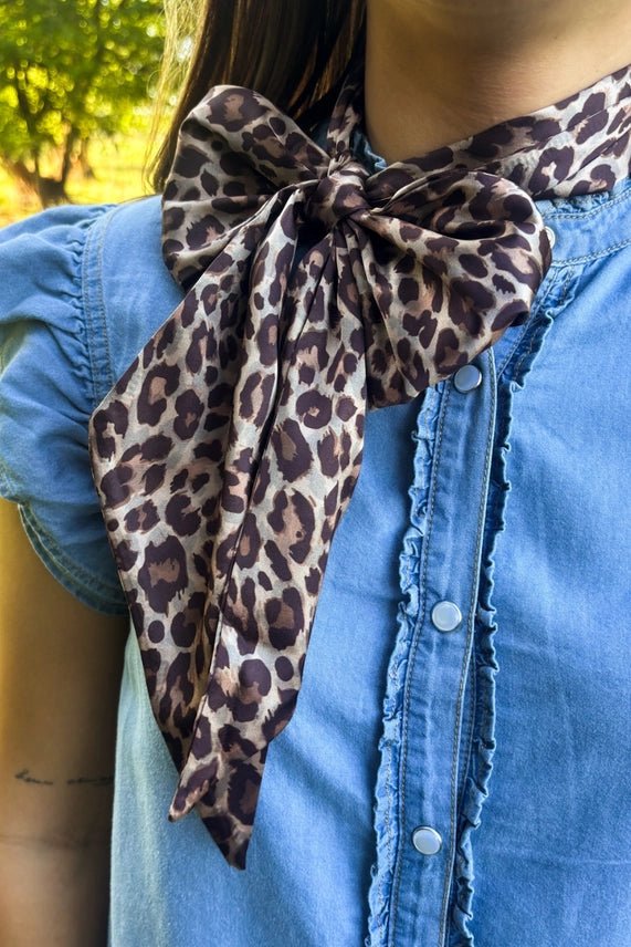 Leopard Outlaw Twilly Scarf