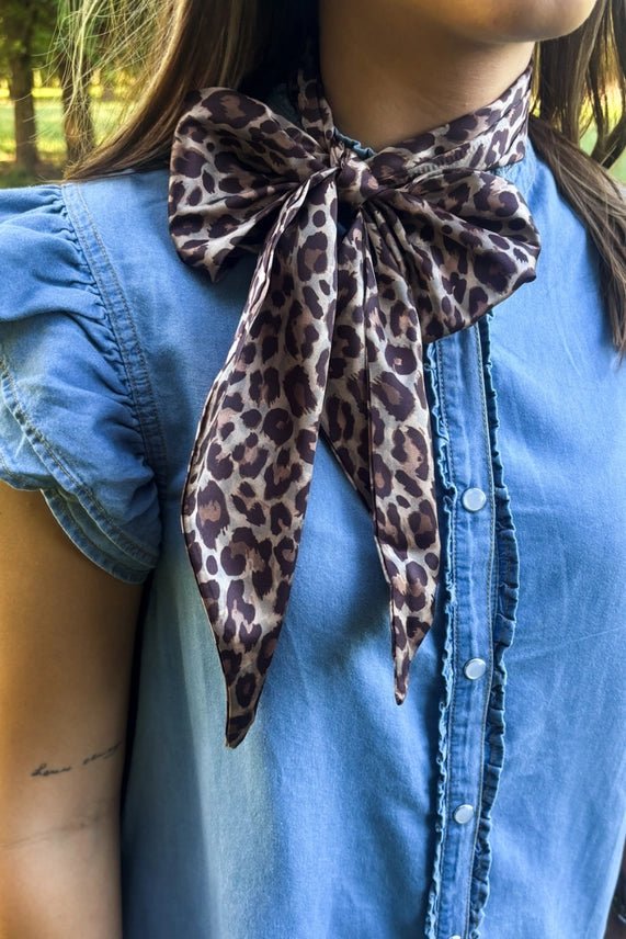Leopard Outlaw Twilly Scarf