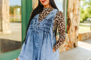 Leopard Print Long Sleeve Mesh TopS