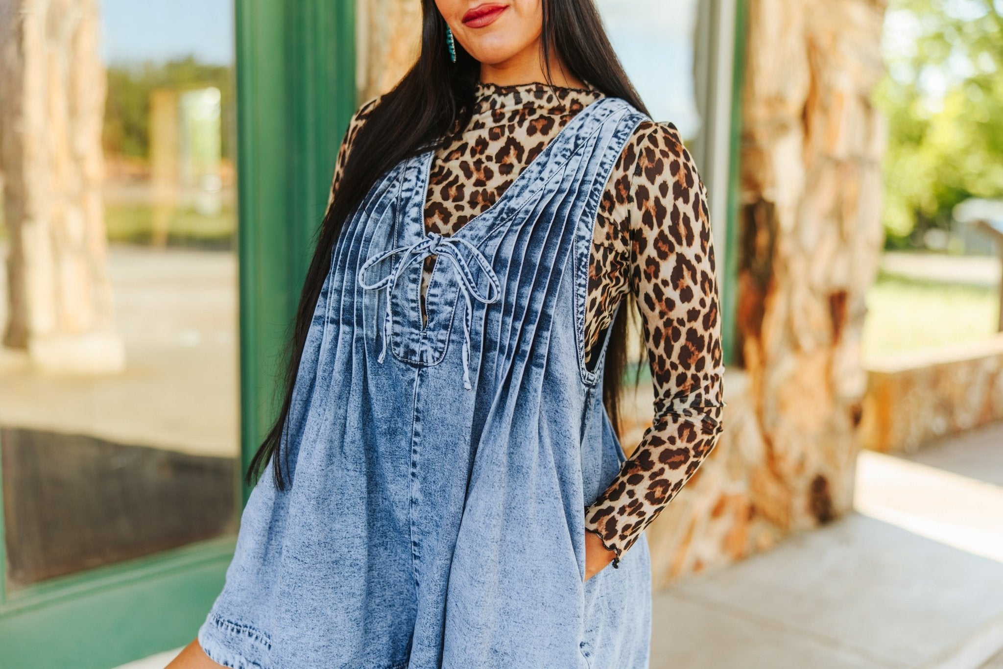 Leopard Print Long Sleeve Mesh TopS