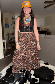 Leopard Printed Ruffle Tier SkirtS