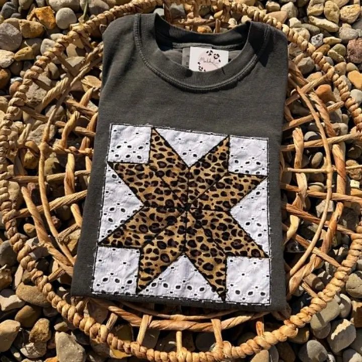 Leopard Star Patchwork TeeS