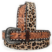 Leopard Trail Tooled Leather BeltS