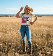 Let's Ho Girls Christmas Glitter Patch TeeHeather OatS