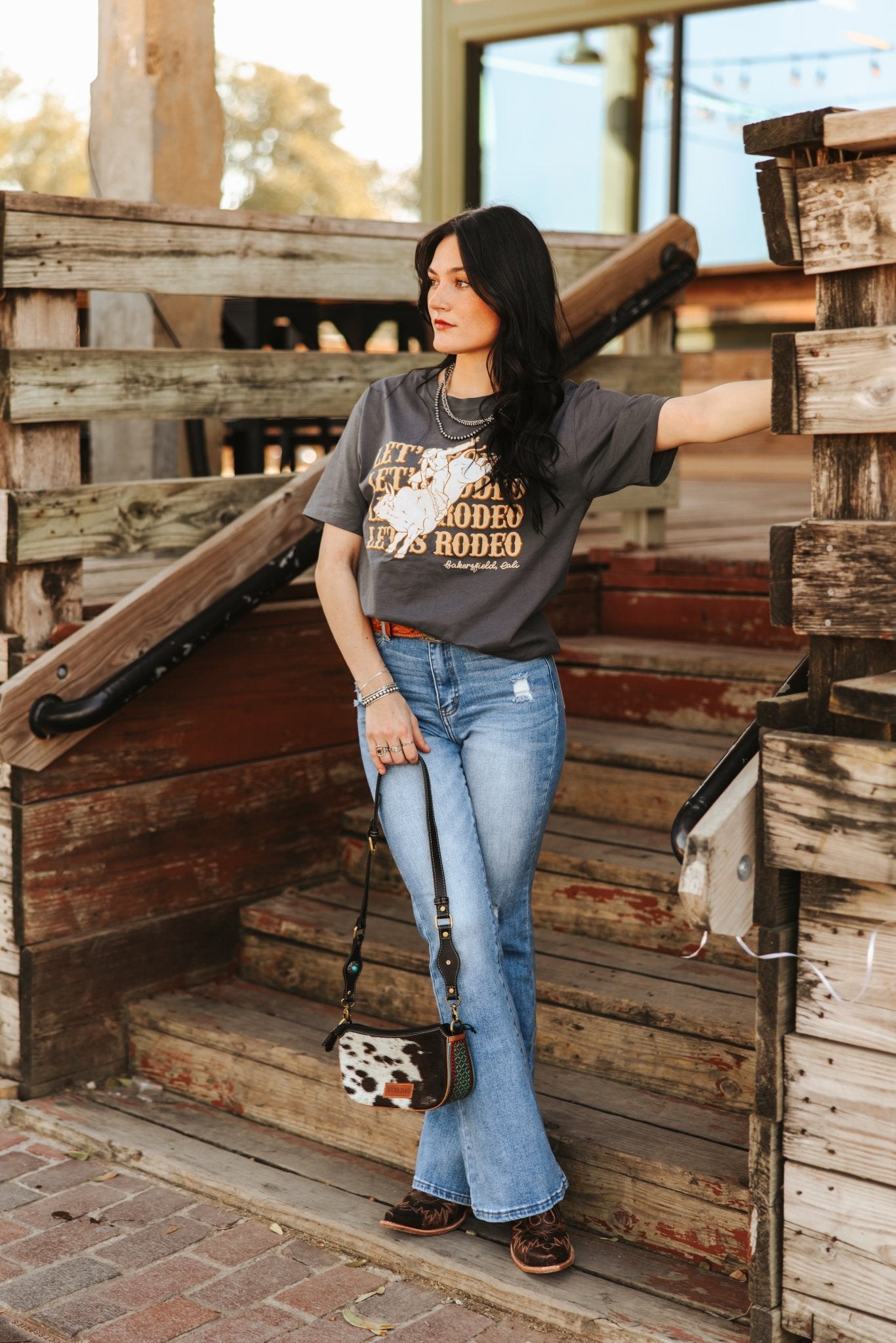 Let's Rodeo Bull Rider Graphic TeeS