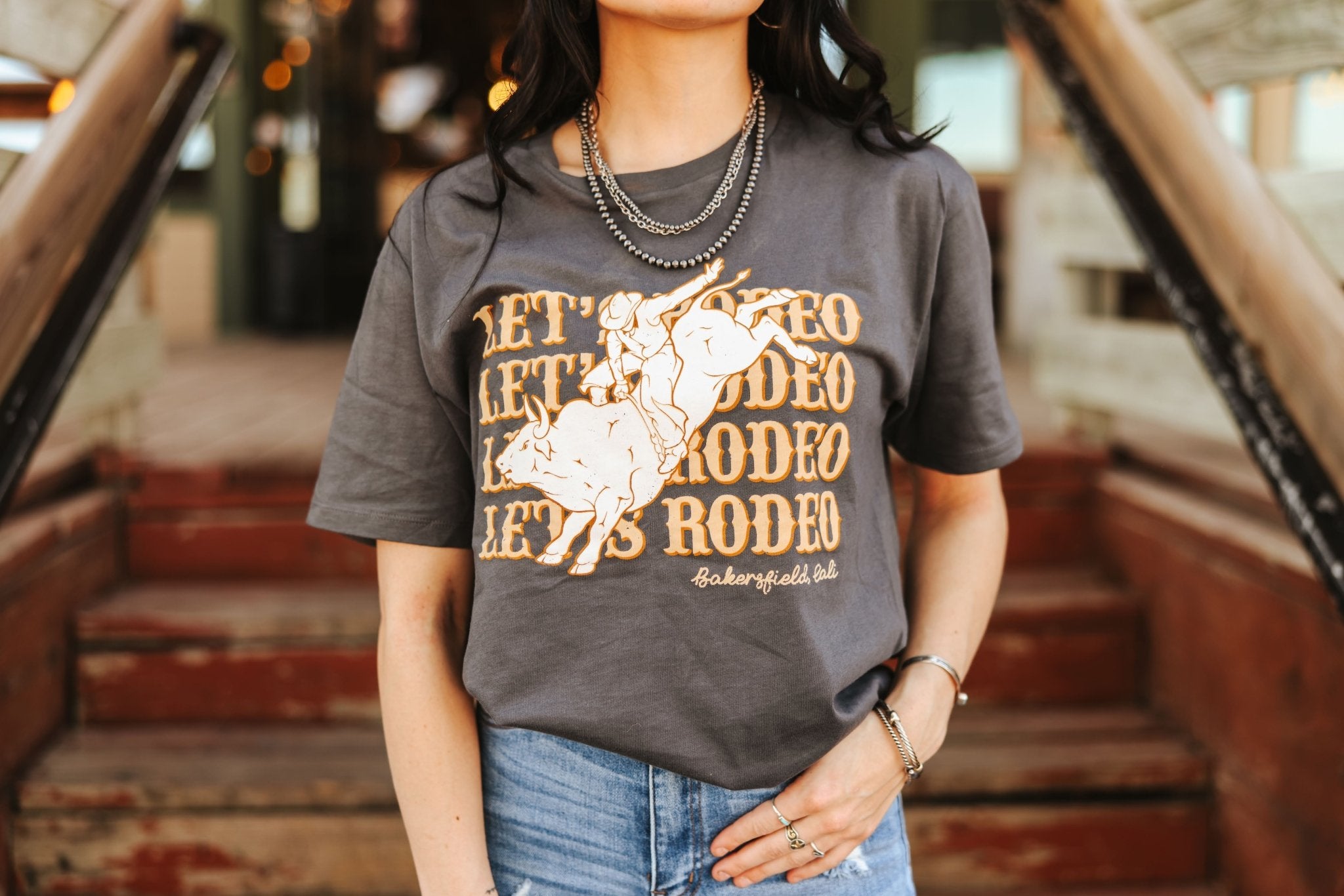 Let's Rodeo Bull Rider Graphic TeeS