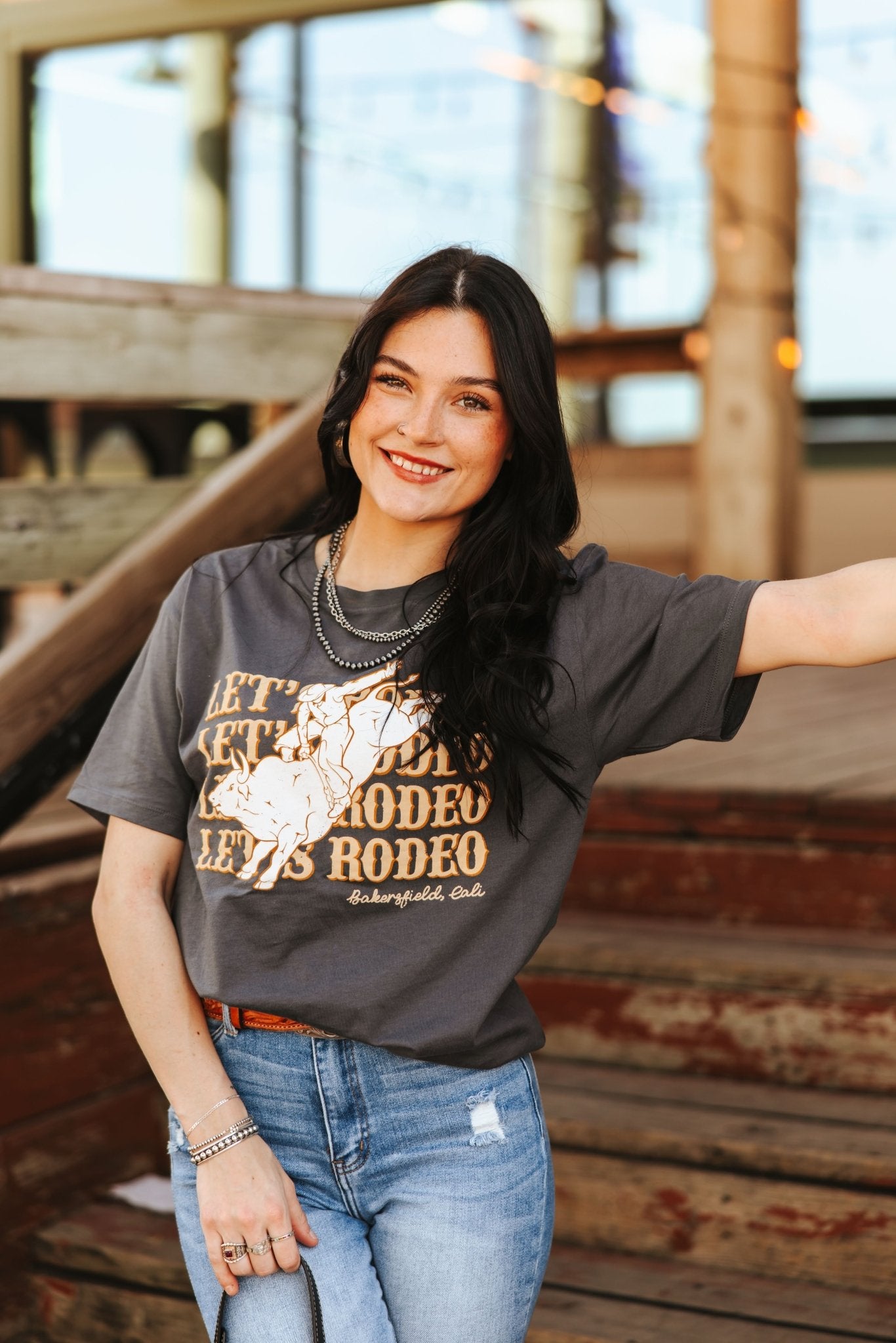 Let&#39;s Rodeo Bull Rider Graphic TeeS