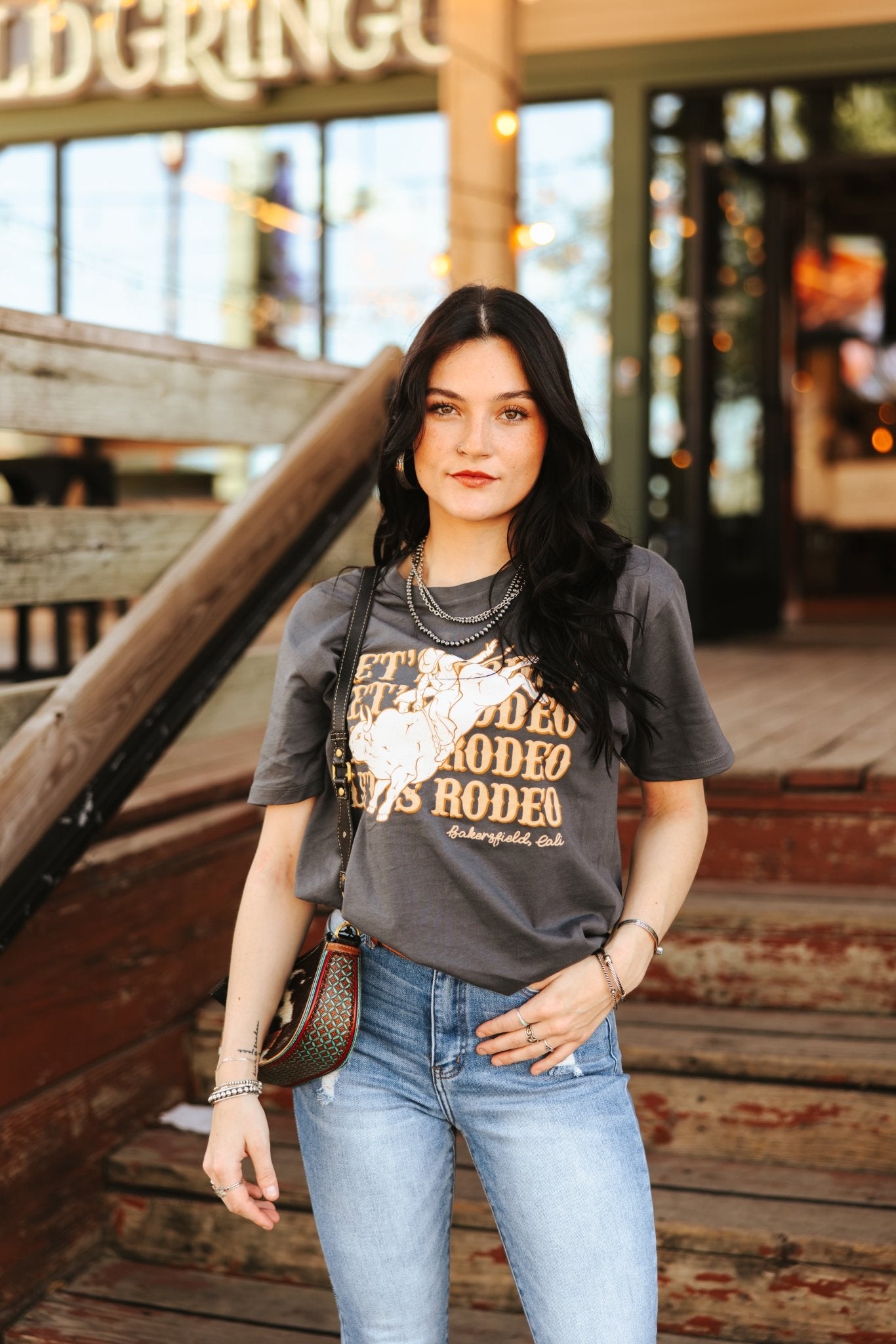 Let's Rodeo Bull Rider Graphic TeeS