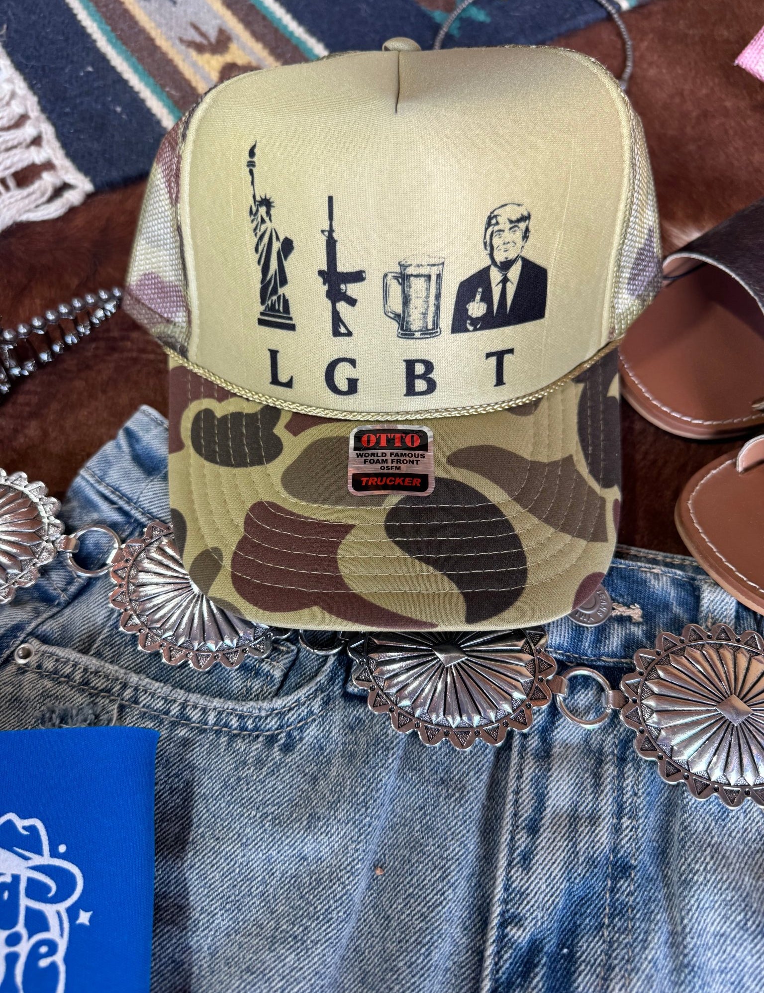 LGBT Trucker HatCamoOS