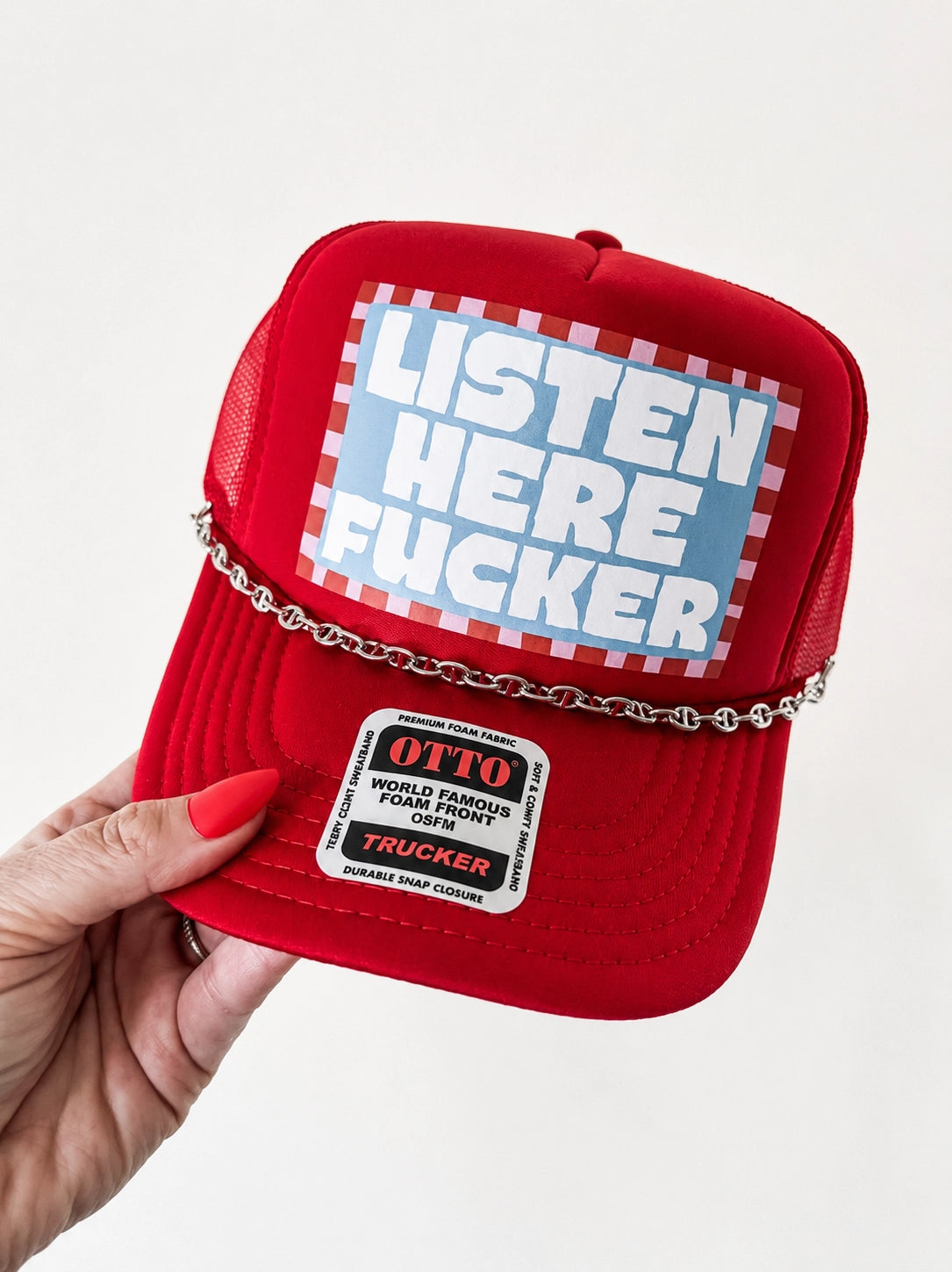 Listen Here Fucker Trucker HatRed