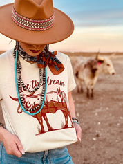 Live The Dream Longhorn Graphic TeeCream