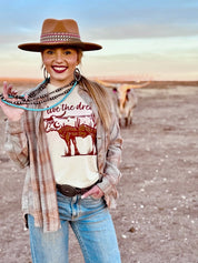 Live The Dream Longhorn Graphic TeeCream