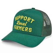 Support Local Farmers Embroidered Trucker HatGreen