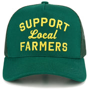 Support Local Farmers Embroidered Trucker HatGreen