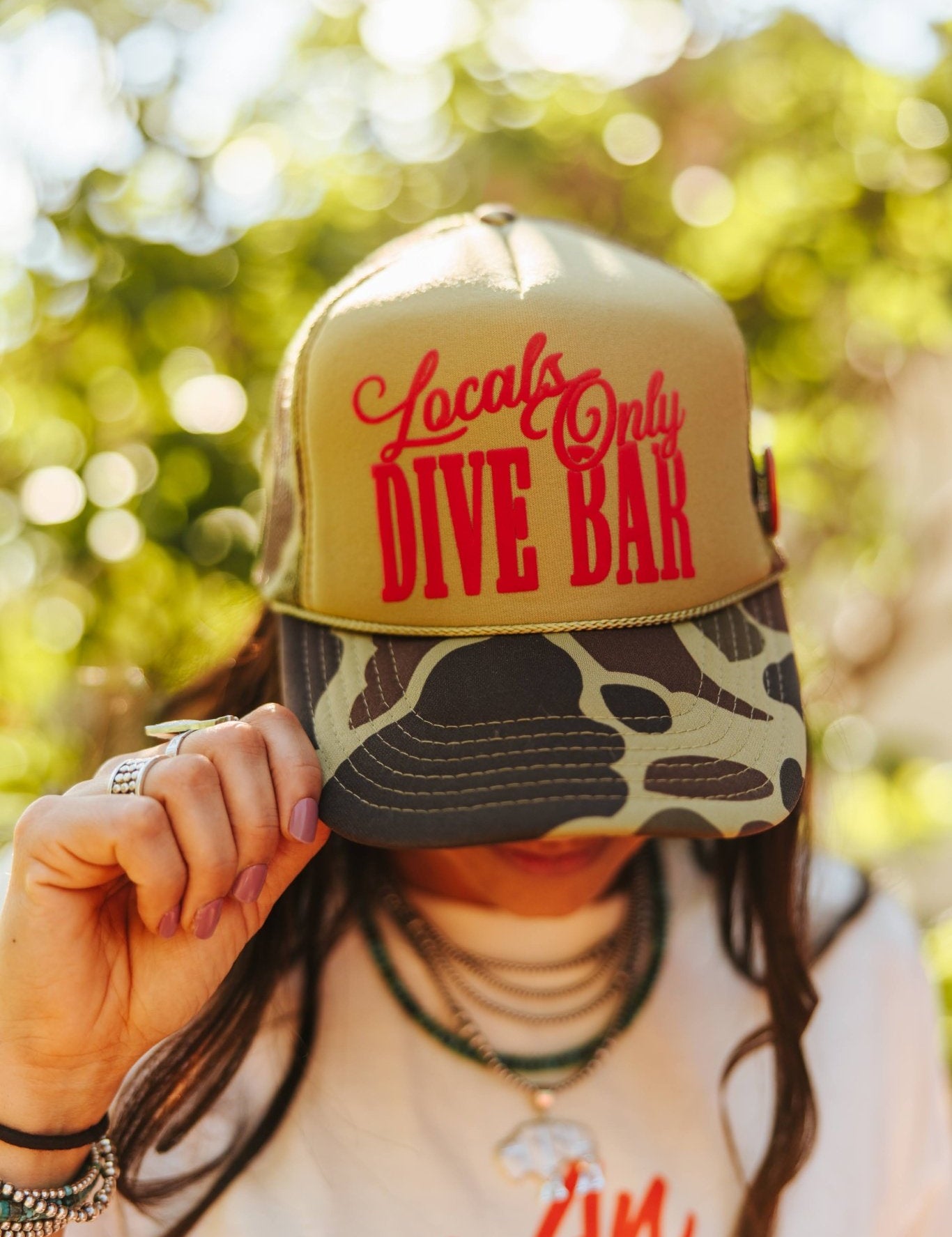 Locals Only Dive Bar Puff Print Trucker Hat