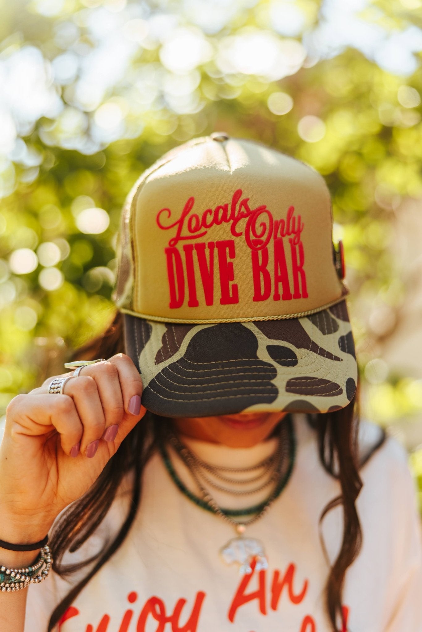Locals Only Dive Bar Puff Print Trucker Hat