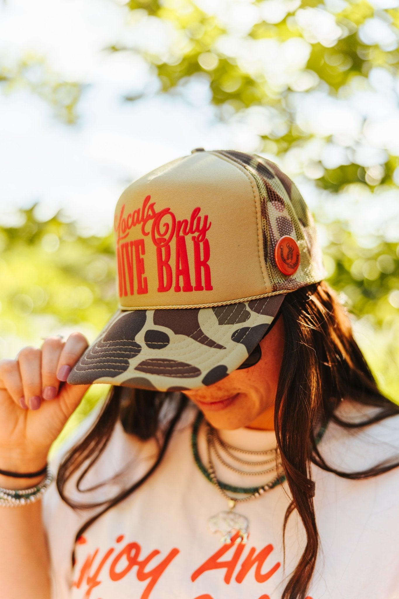 Locals Only Dive Bar Puff Print Trucker Hat