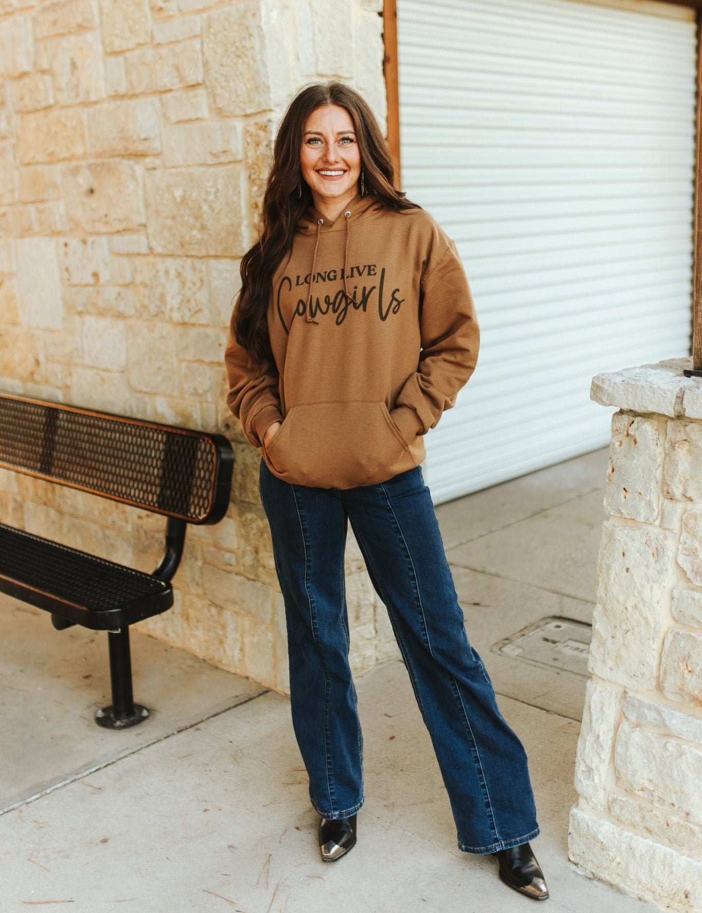 Long Live Cowgirls Graphic HoodieGolden PecanS