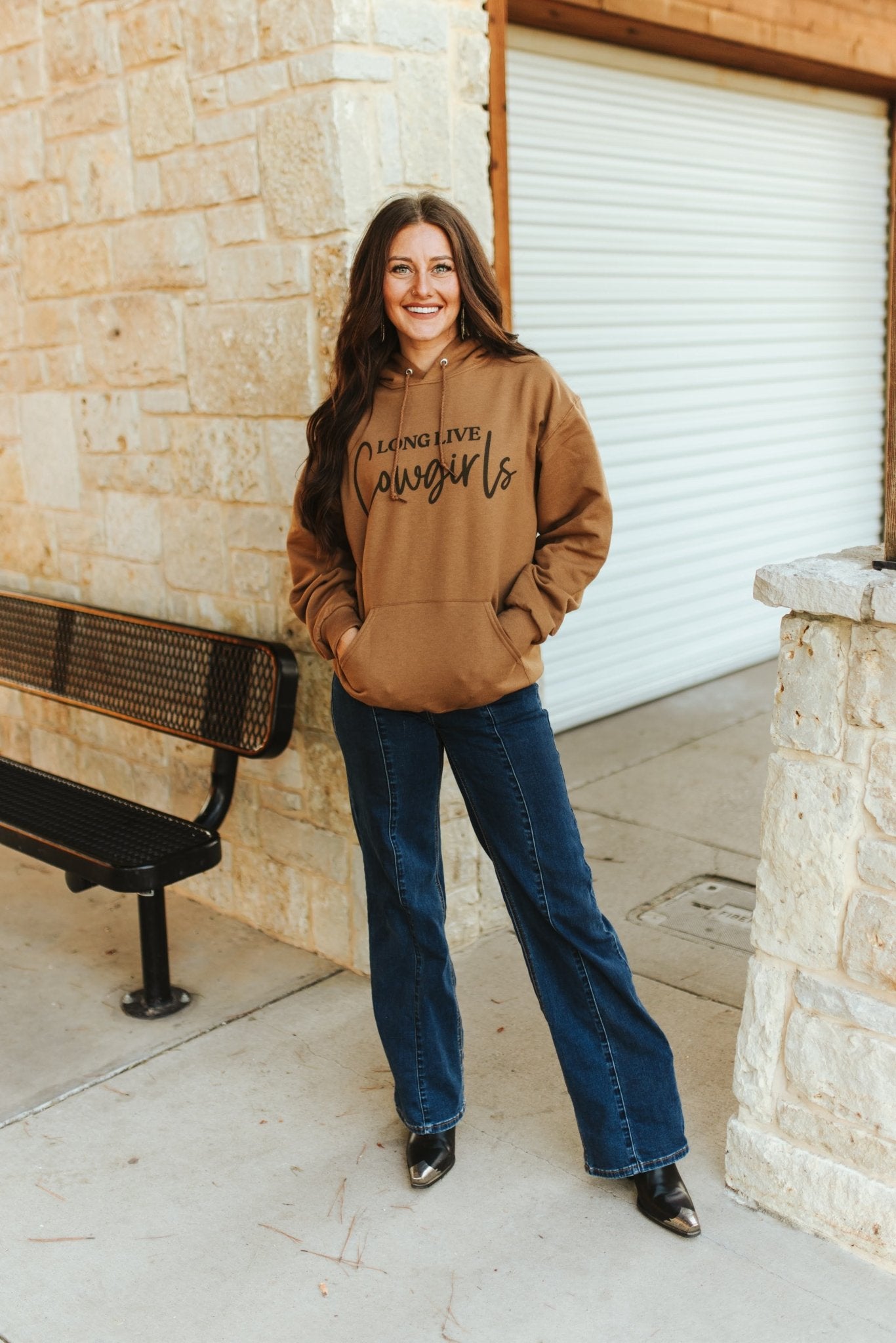 Long Live Cowgirls Graphic HoodieGolden PecanS