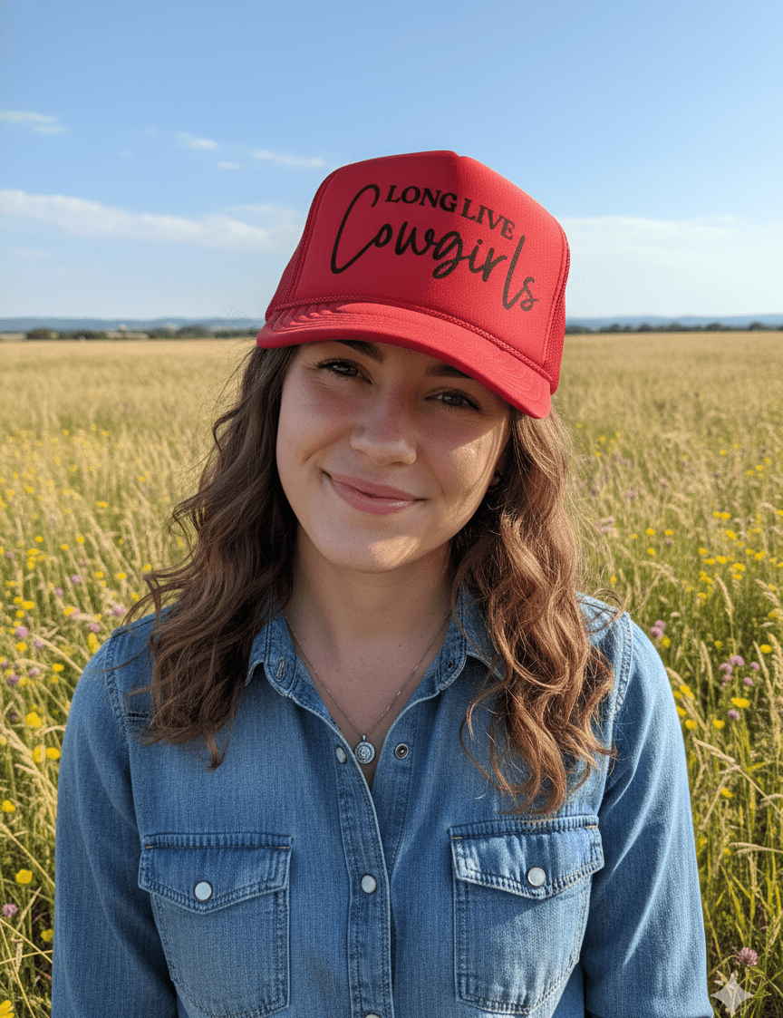 Long Live Cowgirls Trucker HatRed