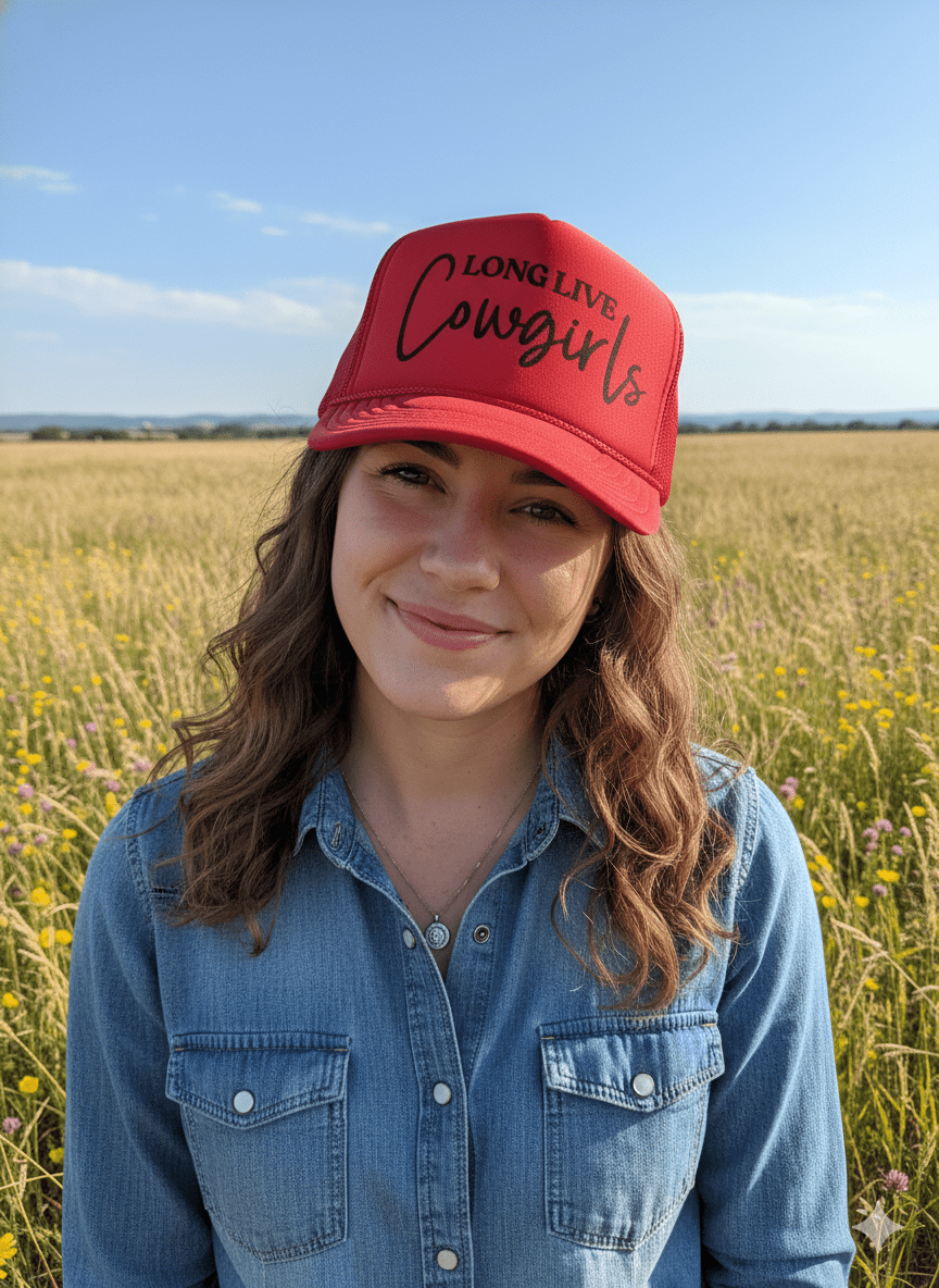 Long Live Cowgirls Trucker HatRed