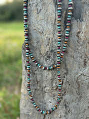 Long Multicolor Beaded Necklace