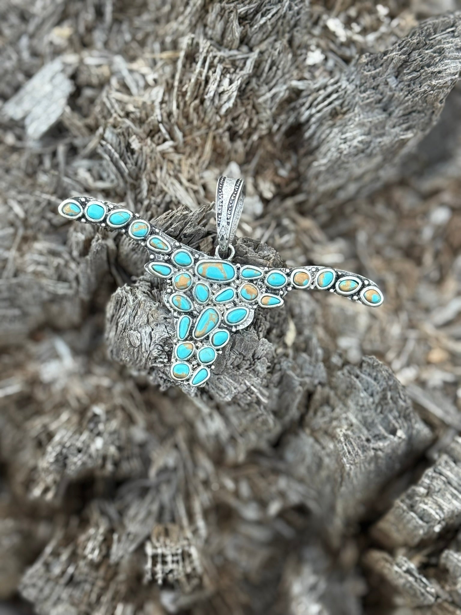 Longhorn Turquoise Stone Pendant
