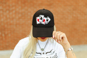 Lucky Aces Patch Trucker HatBlackOS