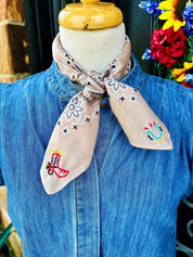 Lucky Boots Embroidered Paisley Bandana