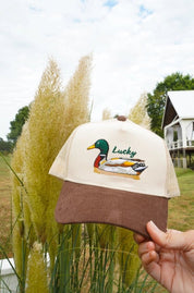 Lucky Duck Embroidered Trucker Hat