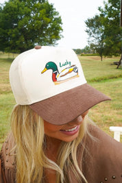 Lucky Duck Embroidered Trucker Hat