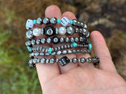 Lucky Eight Turquoise 6 - Piece Stretch Bracelet Set